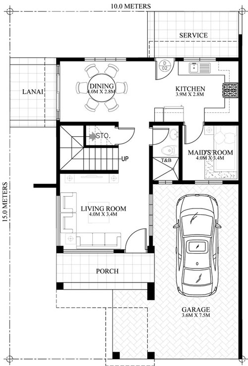 Php 2017027 2s Ground Floor Pinoy House Plans