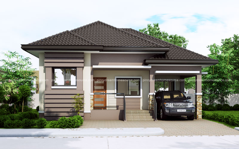  One  story  Small  Home  Plan  with One  Car Garage Pinoy 