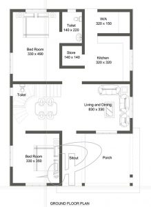 95 Sq.m. Two Bedroom Home Design - Pinoy House Plans
