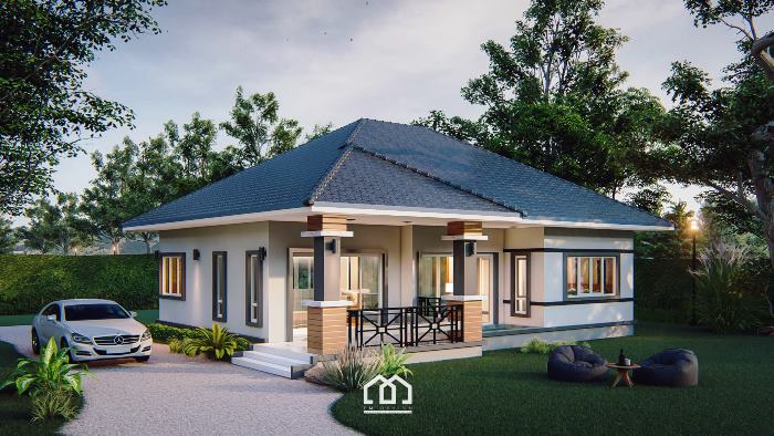 Impressive Two-bedroom Bungalow House Design - Pinoy House Plans