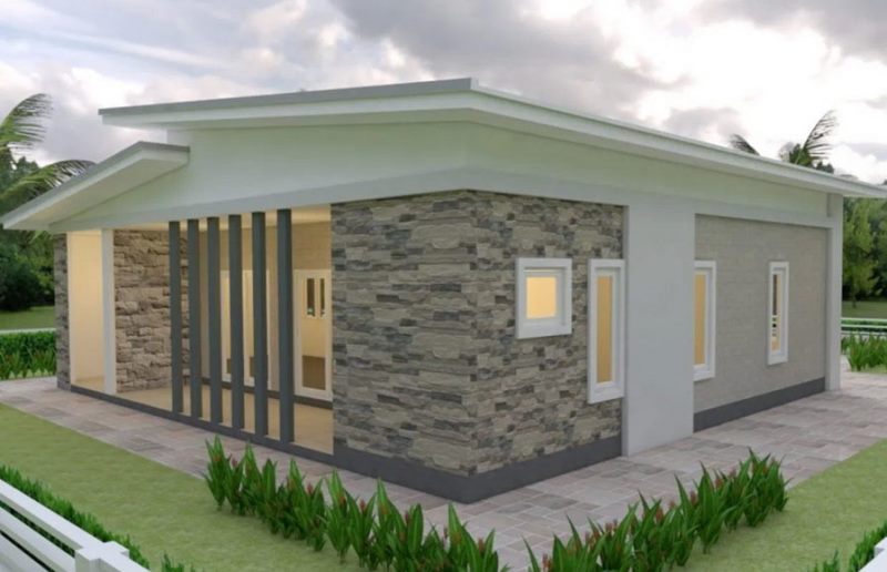 Picture of Beautiful Bungalow House with Natural Sandstone Bricks